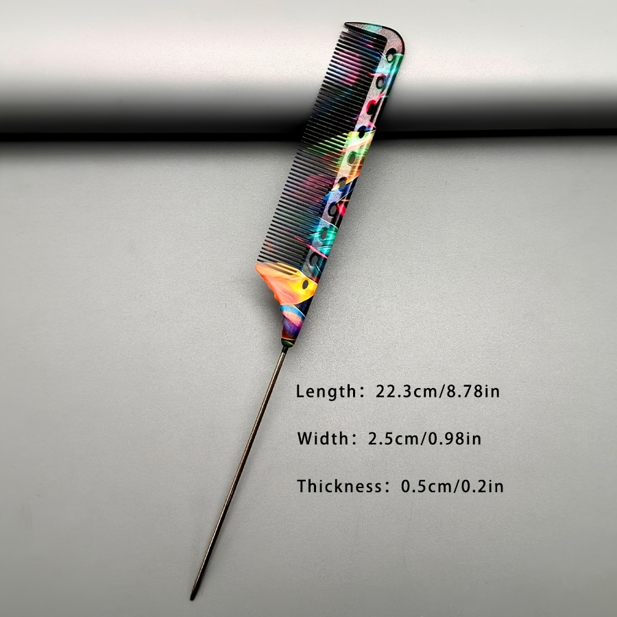 TEMU 1pc Pointed Tail Comb For Makeup, Styling, And , Updo, Painted Style Pointed Tail Mouse Tail Comb, Suitable For Women/men, Makeup, , ,