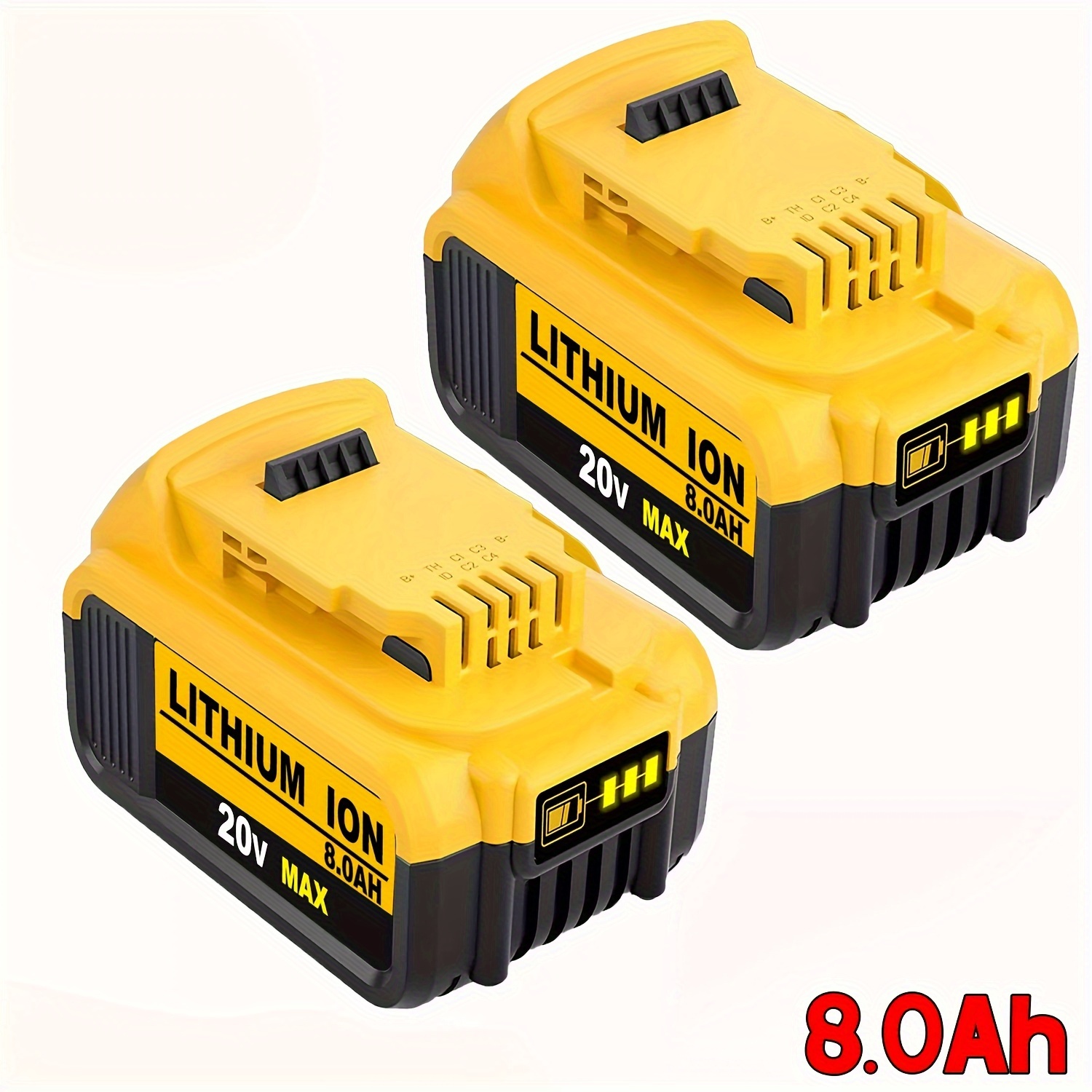 

2 Pack Replacement For Dewalt 20v .0ah 20 Volt Cordless Battery Lithium Ion Compatible With Dewalt Xr Bateria Dcb200 Dcb204 Dcb206 Dcb201 Dcb203 Dcb181 Dcb180 20v Dcb200 Dcd Dcf Dcg Series Power Tools