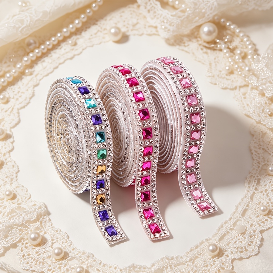 TEMU 1/3 pezzi Patch Applicazione Strass Autoadesivo, Diamante di in Vetro Bling, Strass per Abbigliamento Scarpe Borse Decorazione , Abbellimento