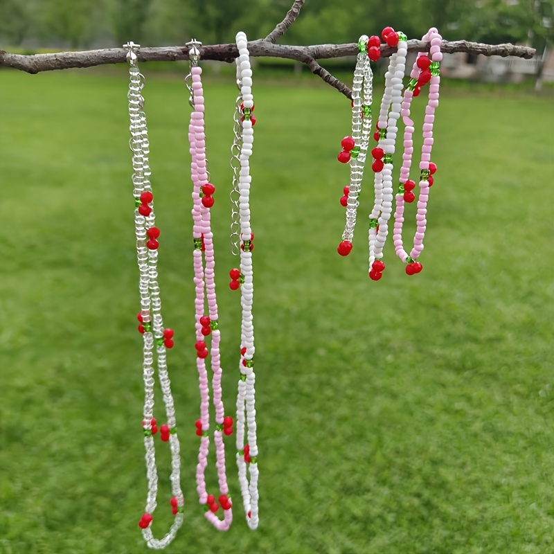 

Ensemble de 2 pièces Collier et Bracelet en Perles de Cristal Artificielles - Bijoux pour Femmes Mignons, et pour Tenue Décontractée ou Cadeau