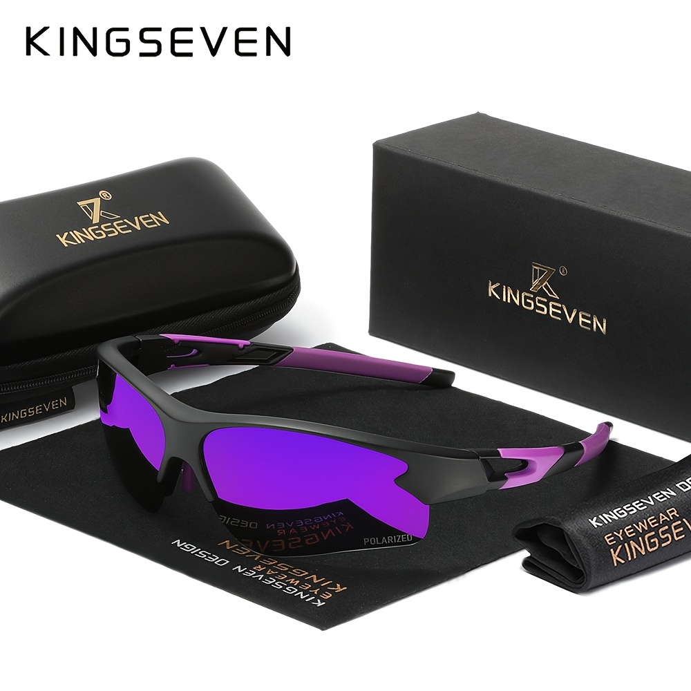 Image of Kingseven Semi-rimless 1pc Men's Photochromic Glasses, Cool -functional Polarized, Suitable For, Rock,,, And Other Uses, Perfect For Gifting!