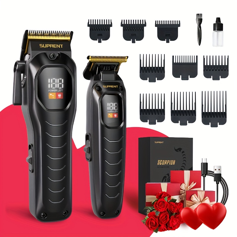 

Professional Hair Clippers For Men - Cordless Beard Trimmer & Heavy-duty Hair Cutting Kit -gapped Precision, Led Display, Long-, - Perfect Valentine's Gift For Barbers, , And Grooming Enthusiasts