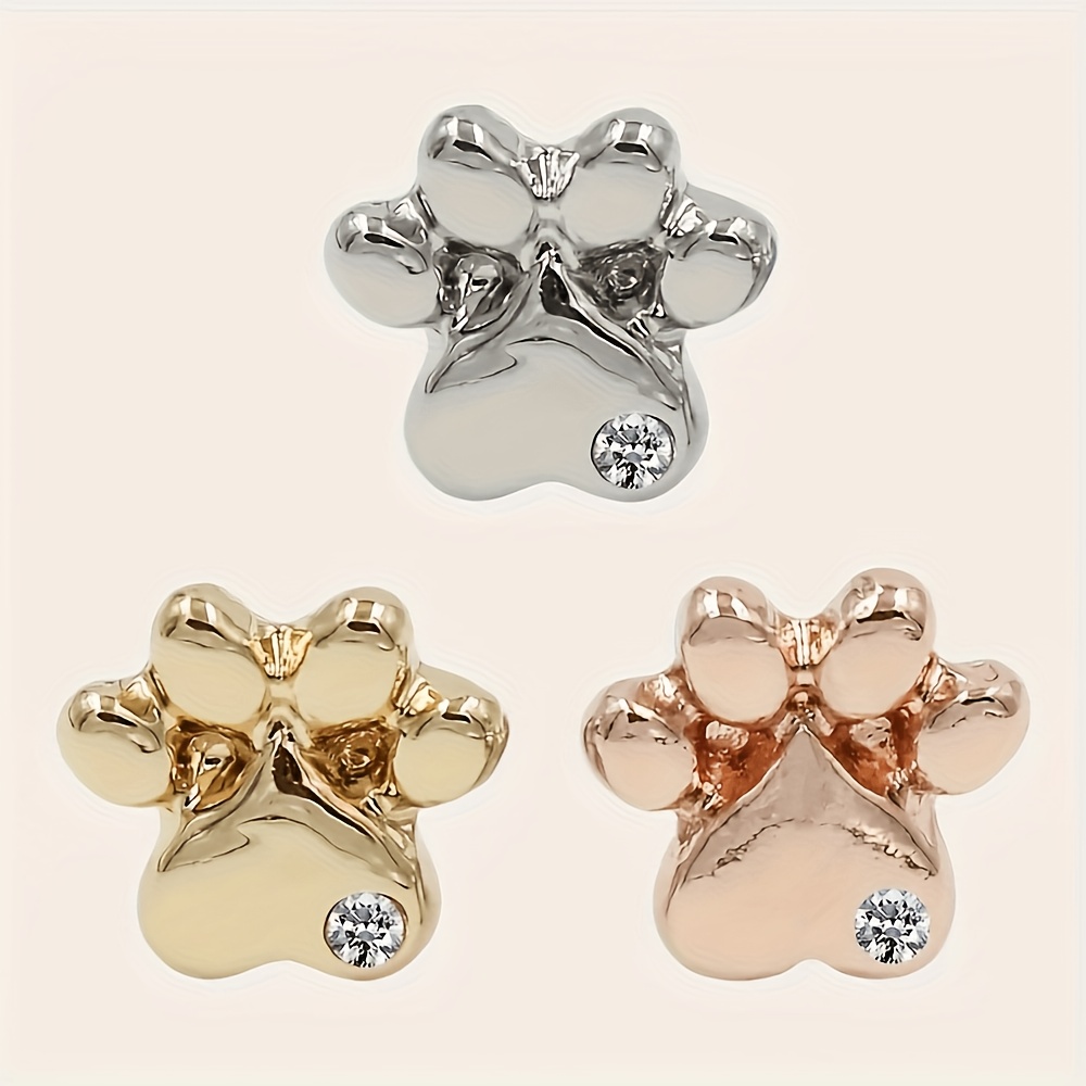 TEMU 3pcs New Stylish Dog Paw Charms For Silicone Bands For Iwatch Bands 38mm, 40mm, 41mm, 42mm, 44mm, 45mm, 49mm Series, Fashionable And Beautiful