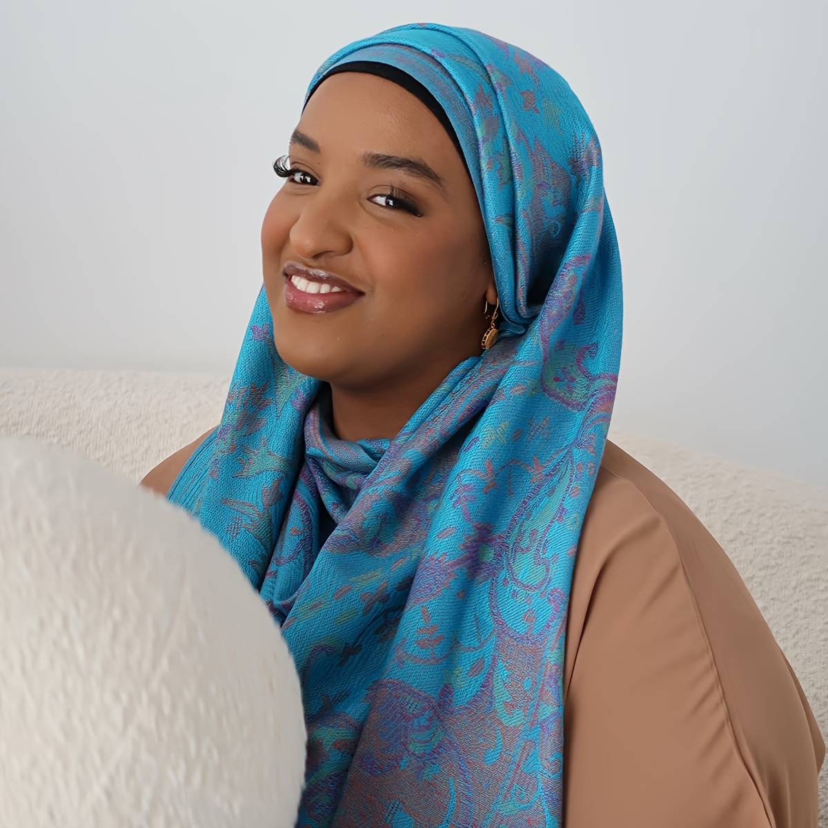 1pc women's fashion shawl scarf, ethnic style, muslim hijab