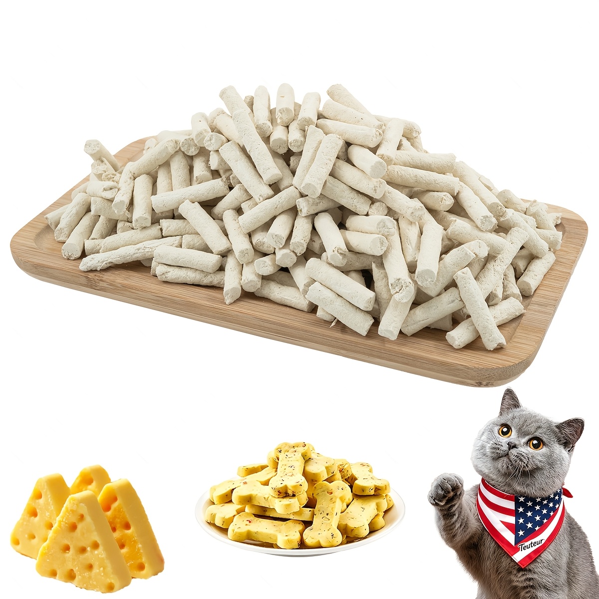 TEMU Full- Milk And Freeze-dried Chicken Cat Treat Sticks, -style Snacks For Kittens And Adult Cats, Training Reward Bites For Indoor Cats, Senior