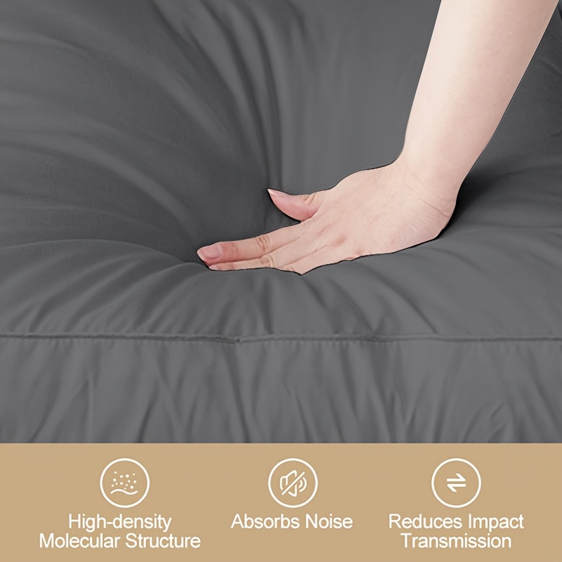 Microfibre Mattress Topper 4 Inch/10cm 1100 GSM | Super Soft and Fluffy Hand Filled, Fits Single, Double, King, Super Sizes, Grey, Belt Style Fixing