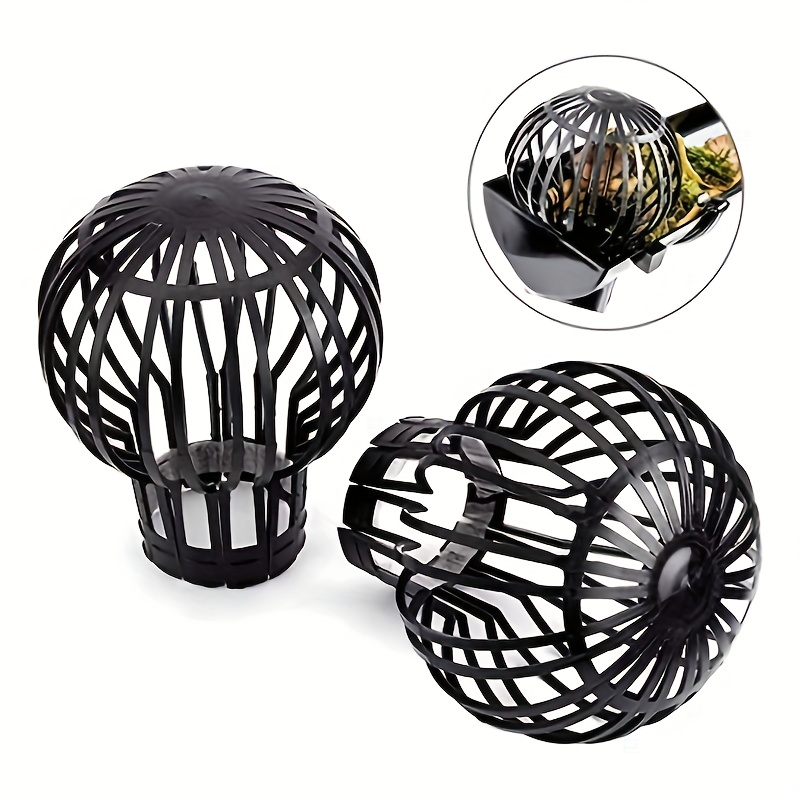 2pcs Silicone Gutter Guard - Anti-clog For Roof & Outdoor Floor Drains, And Dirt Filter Mesh Cover With Drain Net, Durable Plastic Construction Material
