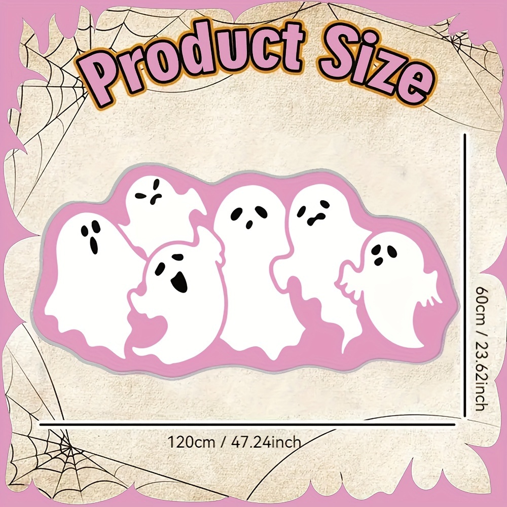 halloween mat cute ghosts pink gradient machine - Temu United Kingdom