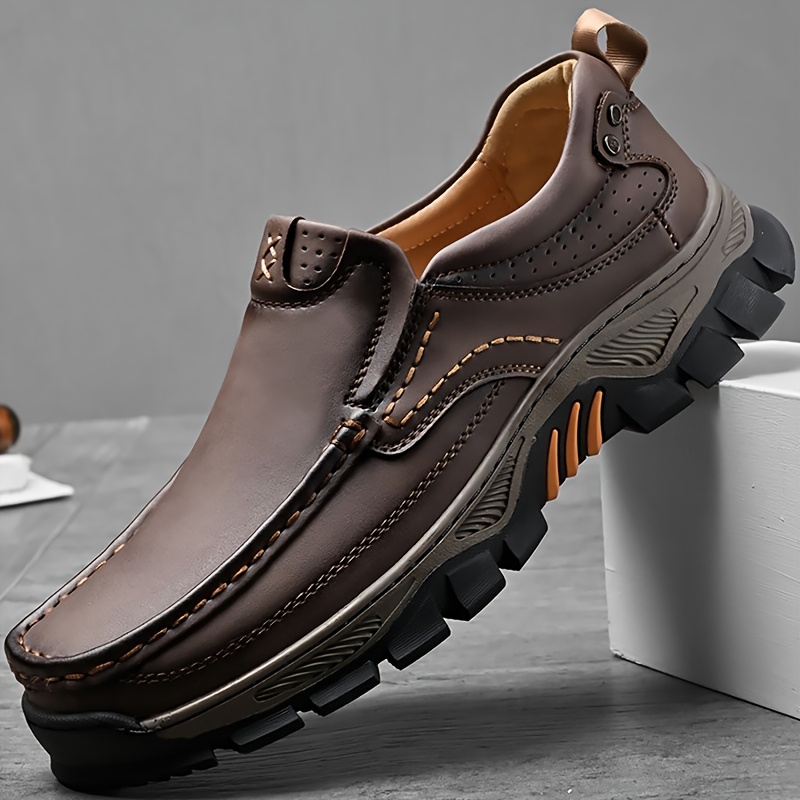 Men's Casual Slip-On Loafers - Breathable, Non-Slip Rubber Sole Dress Shoes in Black, Brown, Grey | Sizes 6.5-10, for Autumn, Spring
