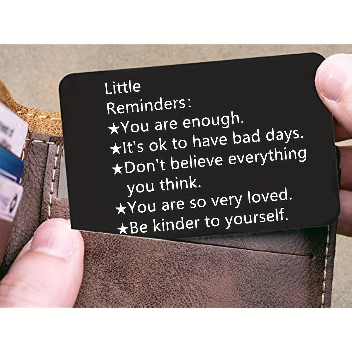 

Inspirational Wallet Card For All - Perfect Birthday Or Christmas Gift For Son, Daughter, Best Friend - Romantic Black Aluminum