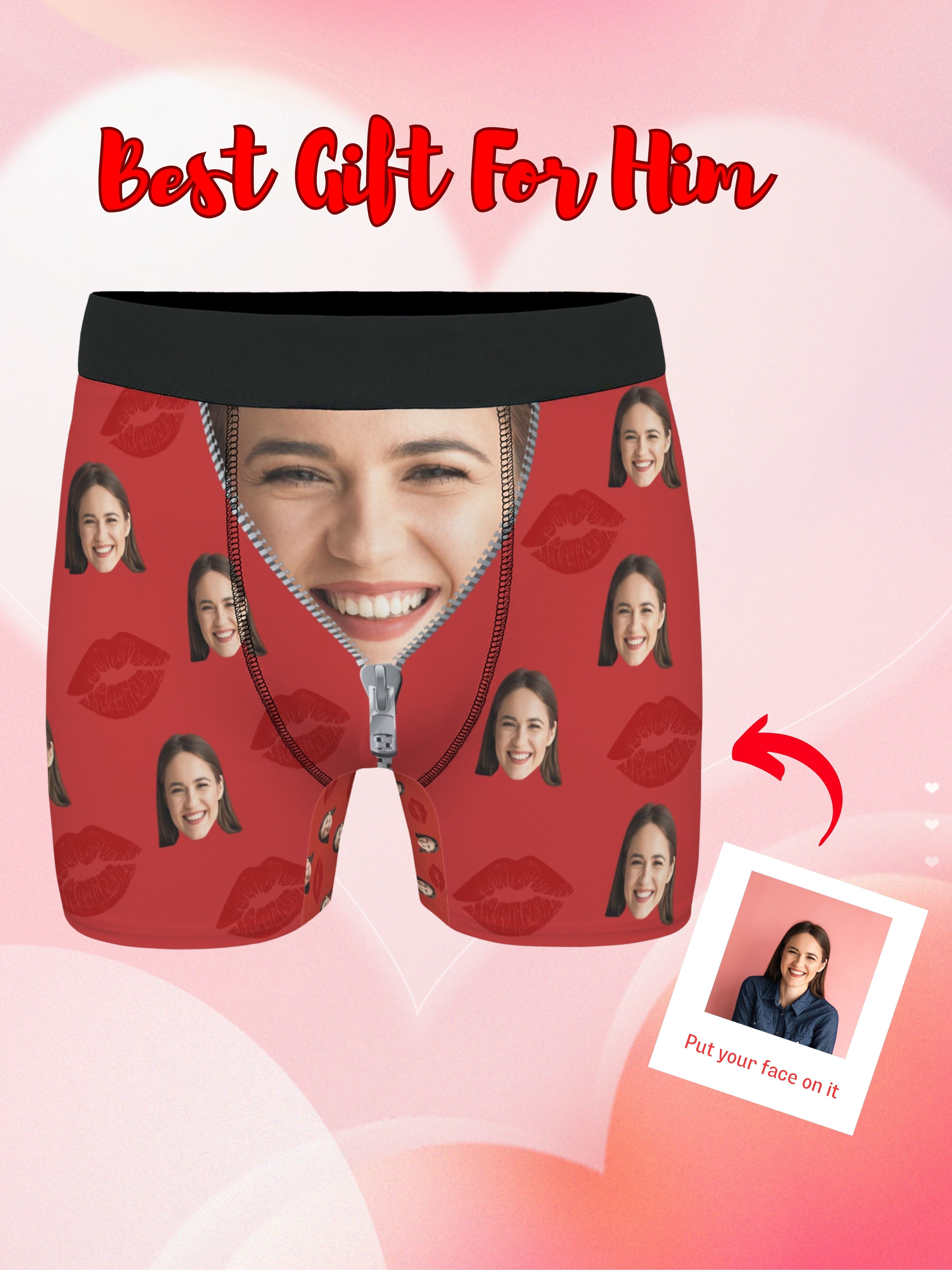 Custom Face Mens Boxer Briefs Personalized Underwear with Photo Picture Customized  Boxers Gifts for Boyfriend Husband Him : : Clothing, Shoes &  Accessories