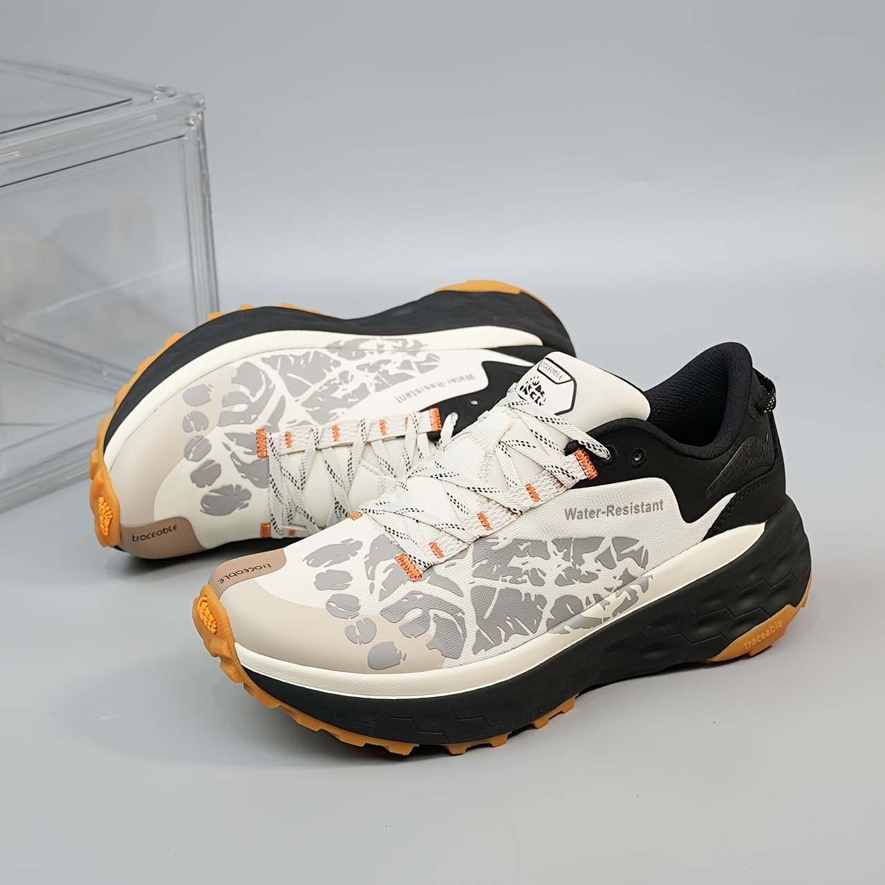 [Sneakers] Men'S Outdoor Shoes Men'S Shoes Lightweight Comfortable Shock Absorption Trail Running Shoes Anti Slip Casual Shoes Fashion Versatile Sports Running Shoes