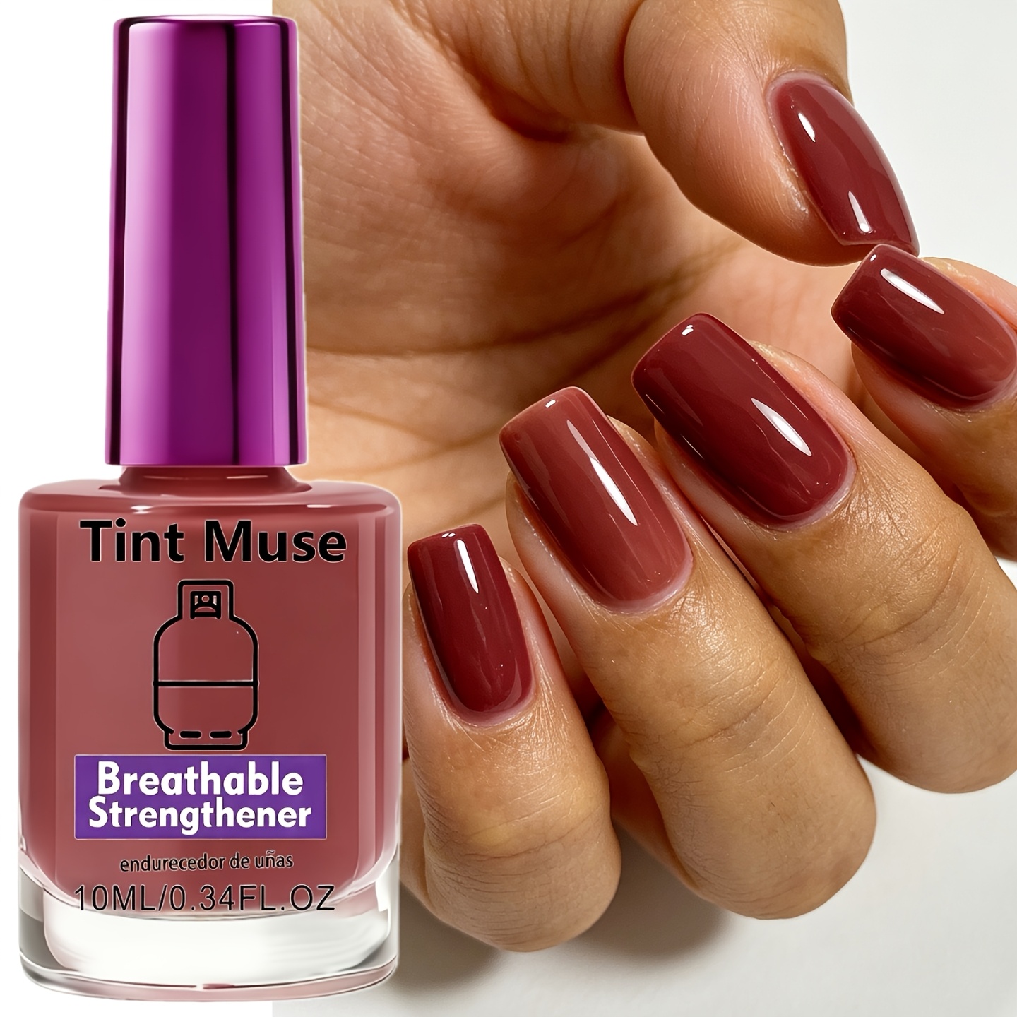 Image of Red Armor Nail Polish 10ml - A Glossy Texture For Hands, Quick-drying, Long-, Brightens Texture, Daily Nail Care, Manicure . Armor Nail Polish 10ml - A Glossy Texture For Hands, Manicure