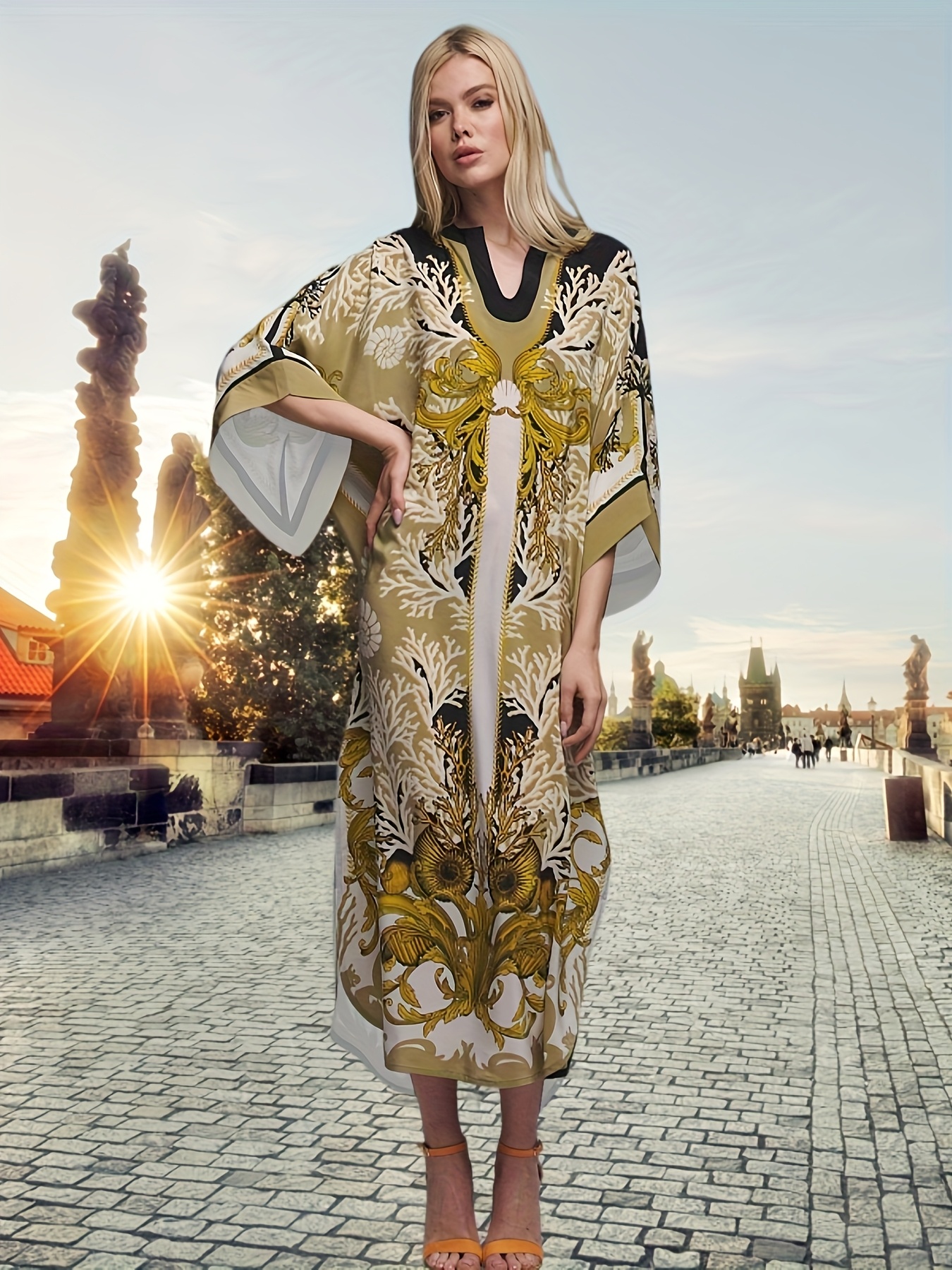 kaftan dresses women plus size bathing suit cover caftan Temu