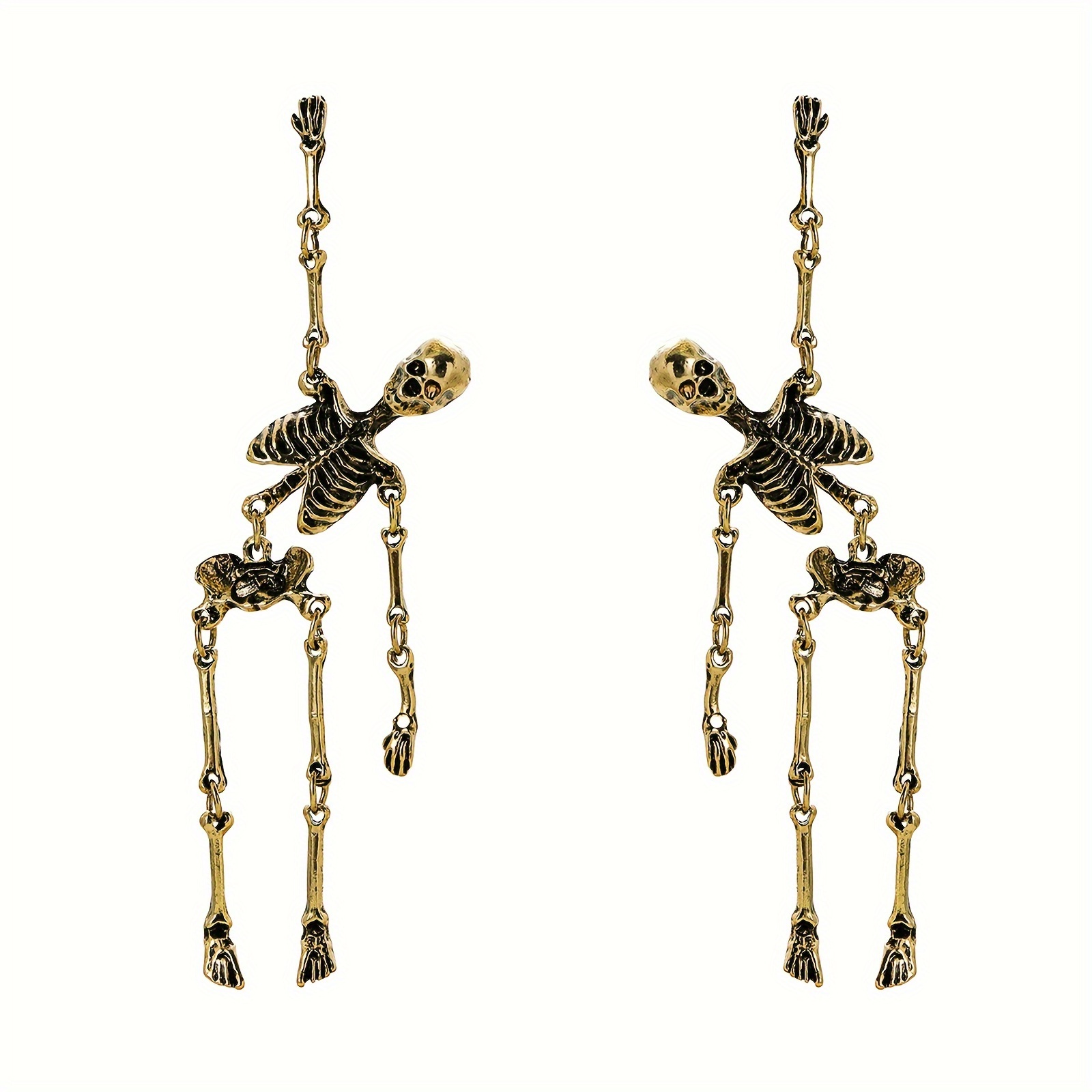 Vintage Gothic Halloween Skull Earrings