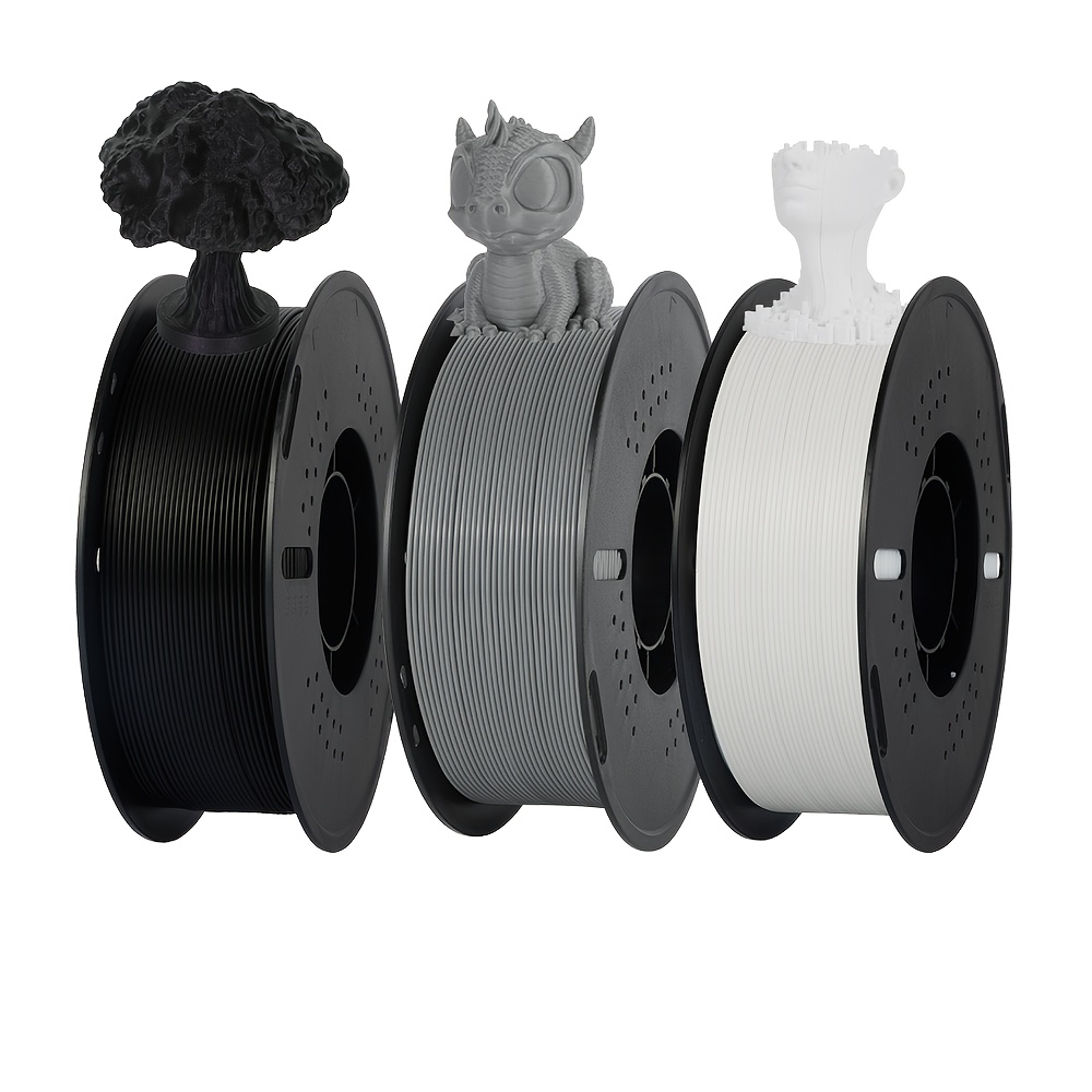 TEMU KINGROON 3kg PLA Filament 1,75mm Multicolor 3D Printer Materiaal voor FDM 3D Printer 1kg Spoel (2,2lbs) 3 stuks Doos