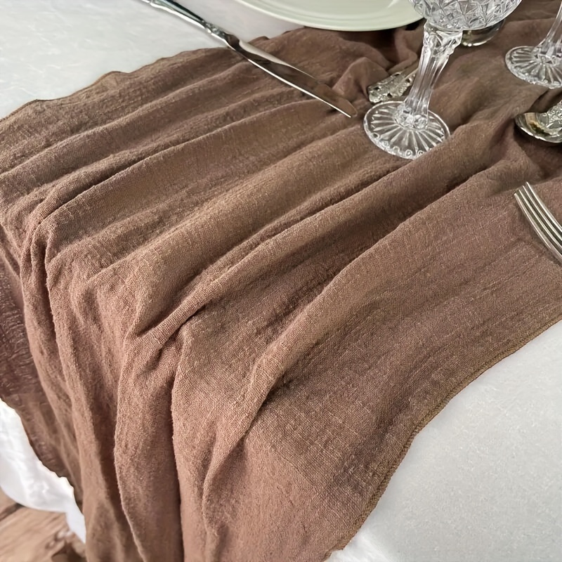 1pc Of Bohemian Tablecloth Table Runner, Decorated With Transparent Dining Table, Suitable For Gift Parties