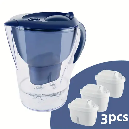12 cup water pitcher with 200 gallon technology chlorine removal for home kitchen rv office ideal for tap bottled water no electricity needed abs plastic