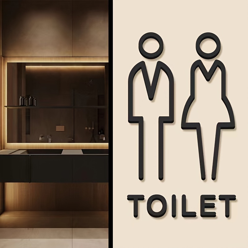 Bathroom sign 3D Men's outlet And Woman's