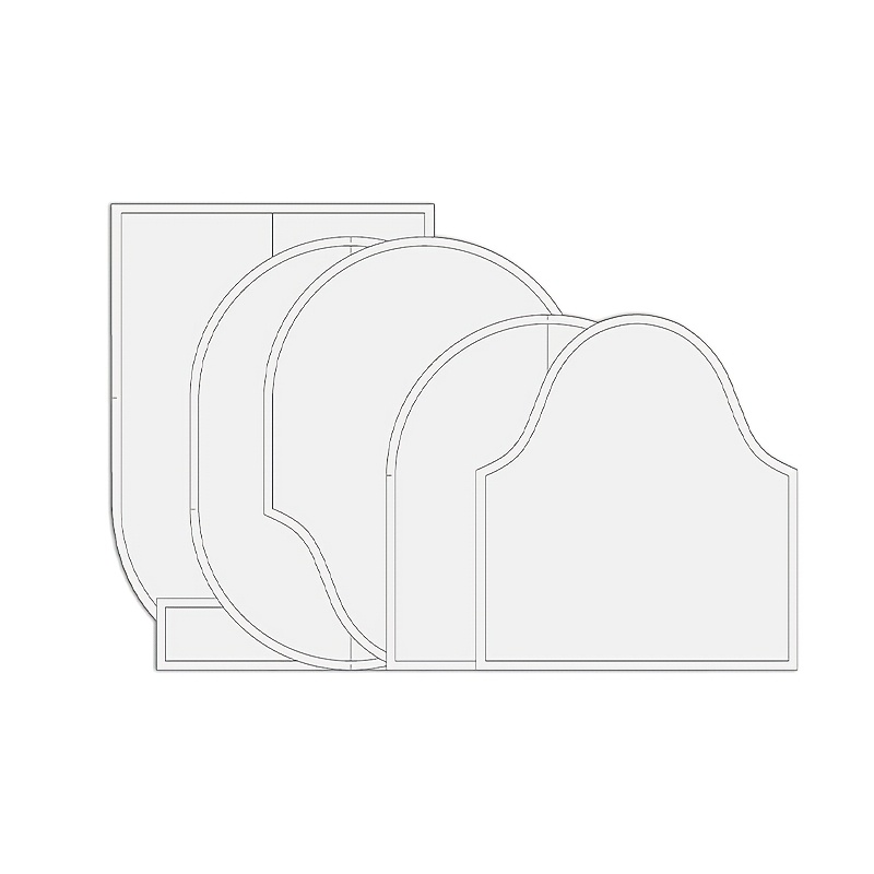 TEMU Kit de 6 gabarits de couture pour maniques de four matelassées, maniques de micro-ondes de cuisine matelassées, 1 gabarit de de four complet et