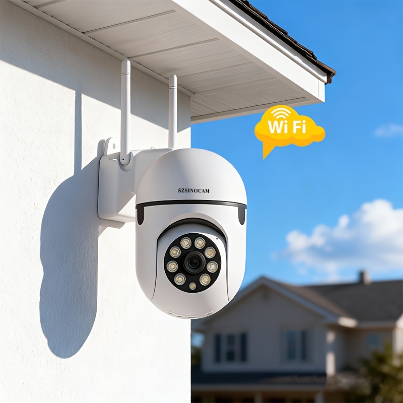 1pc 4pcs   1080p 2 4g wireless wifi camera color   two way audio 360 degree pan tilt zoom   tracking and detection   monitoring spotlight and alarm cloud storage and tf card storage property protection