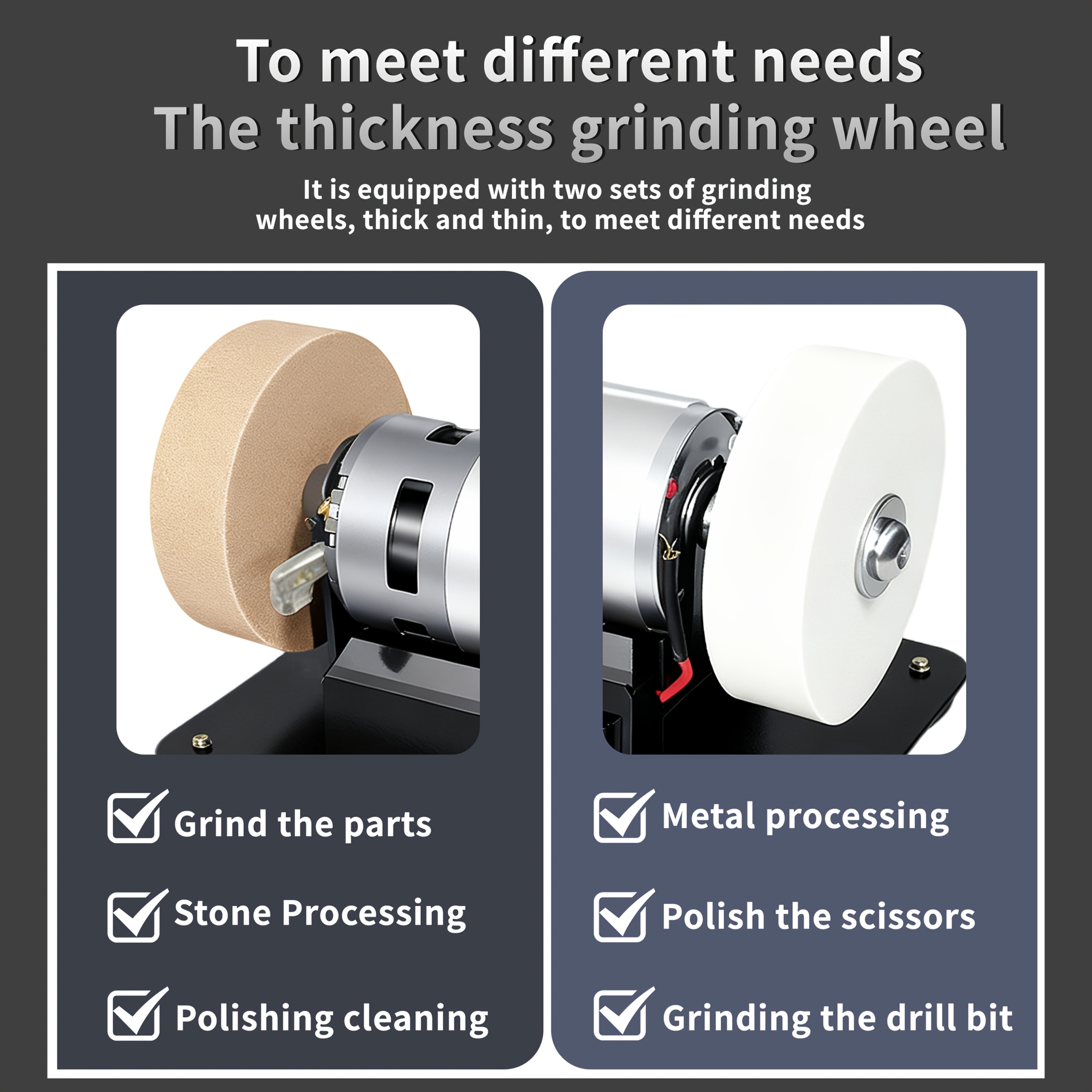 Mini Electric Drum Sander with Variable Speed-Compact Knife Sharpener And Polisher for Knife Making, Woodworking And Metalworking, And DIY Crafts