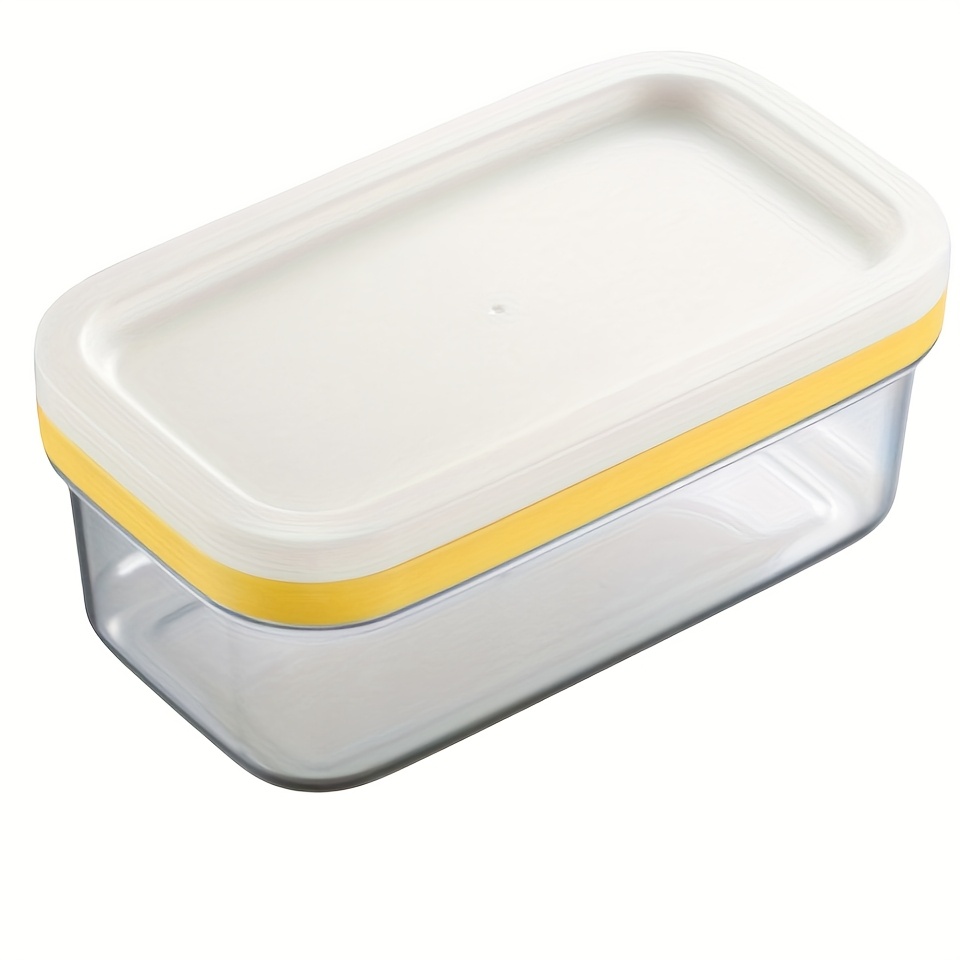 TEMU Butter Storage Box, Butter Cutter Plate, Refrigerator Kitchen Baking Butter Dish (with Lid) And - Butter Cutter Mesh Container.
