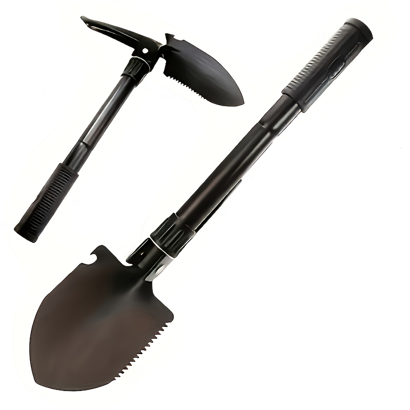 outdoor essential lightweight folding shovel single piece made of durable metal with an ergonomic handle storage bag lightweight and portable   camping hiking   and backpacking
