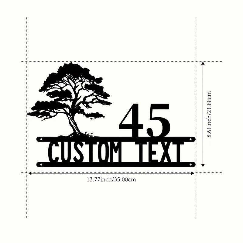TEMU Placa de Número Personalizada para Casa - Letrero de Dirección, Ideal para Decoración Interior y Exterior, Regalo al Mudarse