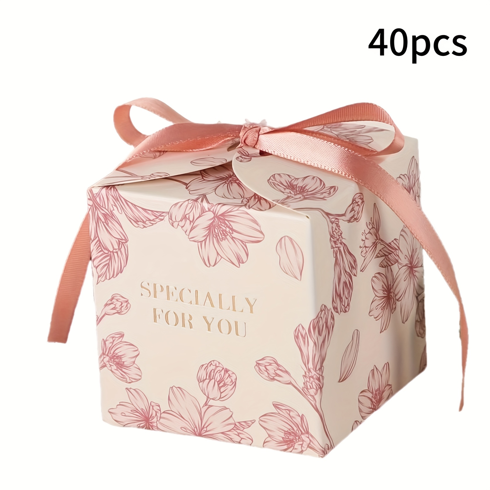 TEMU 40pcs Color Gift Boxes Suitable For Birthdays, Weddings, Parties - Elegant Small Paper Boxes With Ribbon, Compact Party Favor Boxes For Wedding