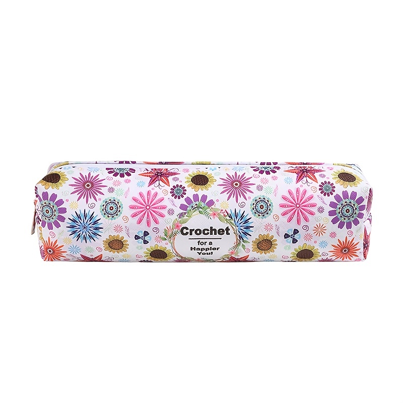 Image of 1pc Crochet Hook Case, Zipper Storage Organizer Bag For Crochet Needles, Knitting Accessories, Crochet Hook Kit Tools, Lightweight, Easy To Hold