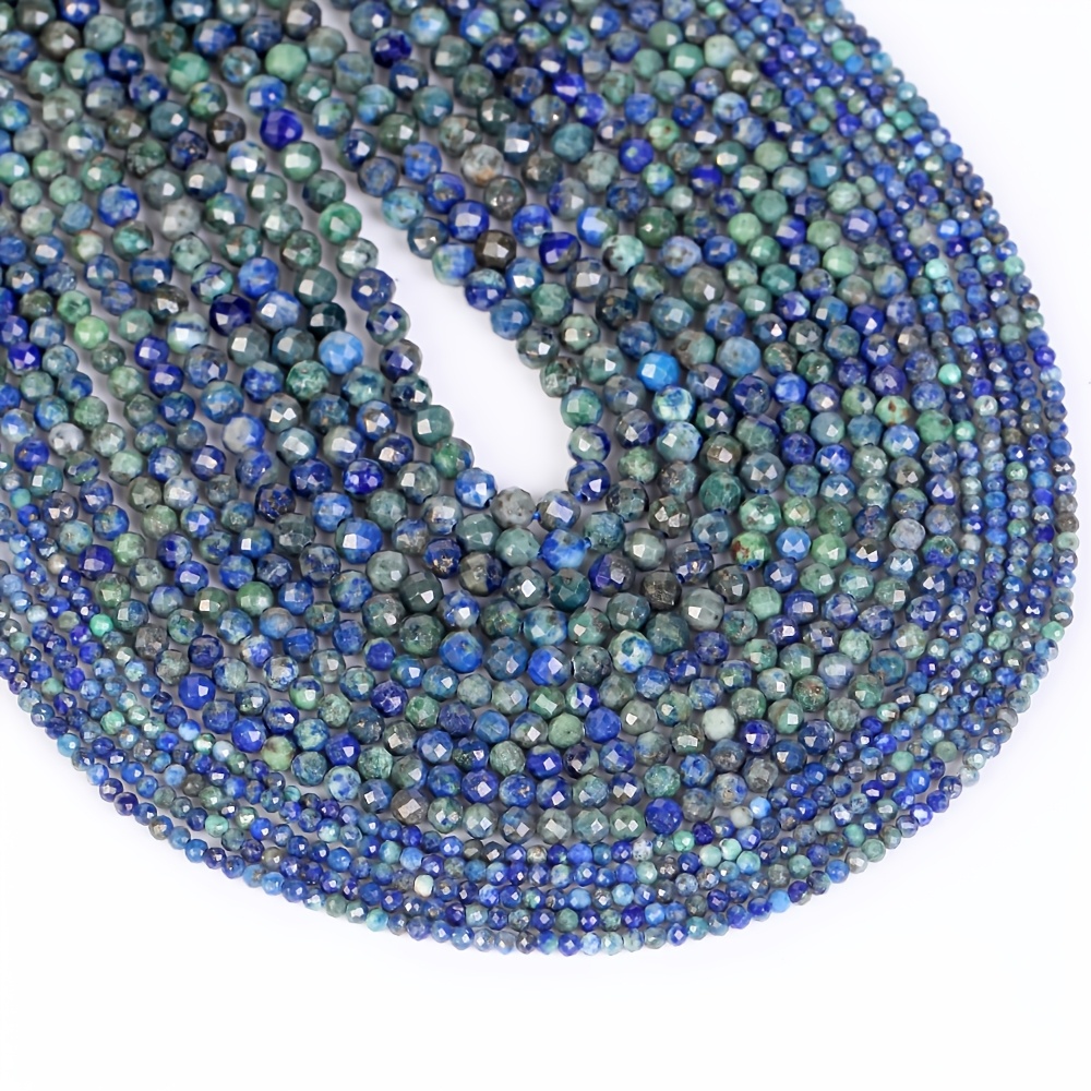 

Perles de Chrysocolla et Lapis Facettées 2mm-4mm, Perles d'Espacement Naturelles pour la Fabrication de Bijoux DIY, Accessoires pour Bracelets et , de 15", , LOMUINE