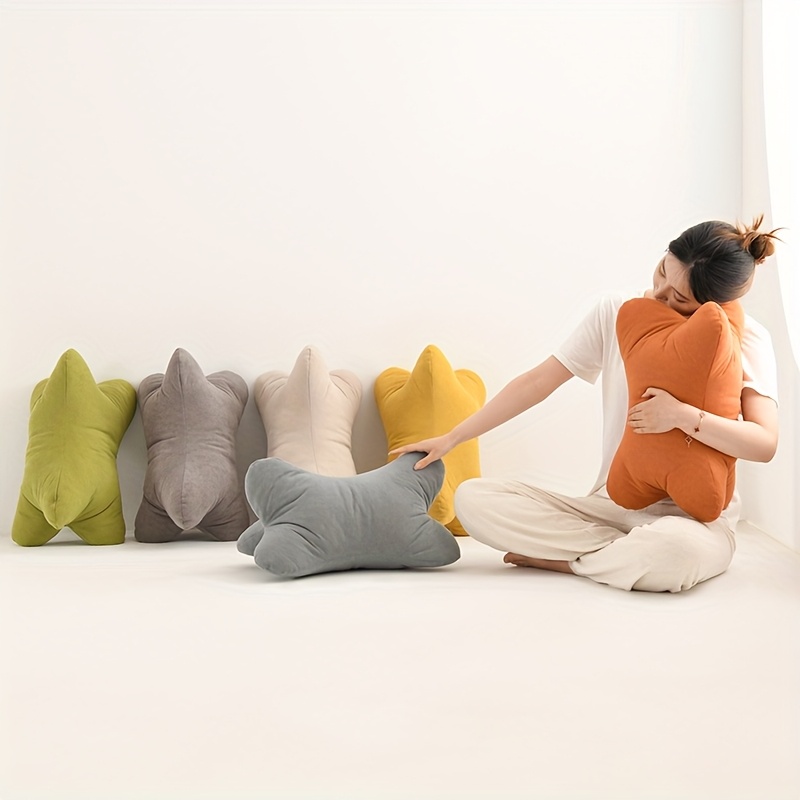 1pc 2pcs new triangular relax pillow breathable soft chenille fabric multi purpose hidden zipper design lightweight comfortable hand washable   office chair lumbar support bedside cushion neck spine pillow nap backrest   rest leg   pad home decor gift for   christmas thanksgiving easter Product details 6