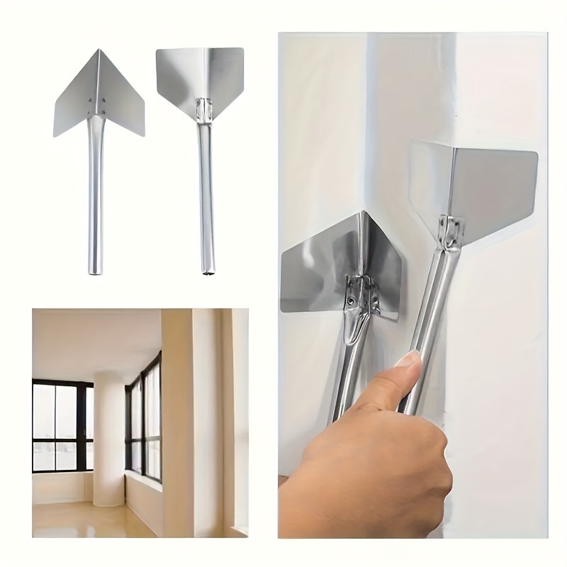 

4pcs Stainless Steel Angle Scraper Set - Versatile Inner & Outer Corner Tools For Concrete, Drywall & - Hand Tools For Construction And Repairs