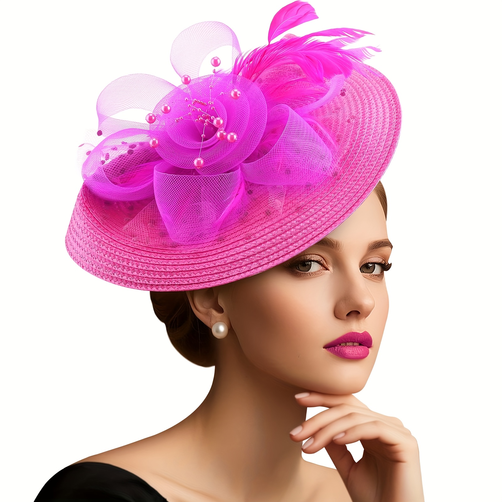women fascinator hats tea party hat vintage pillbox hat 