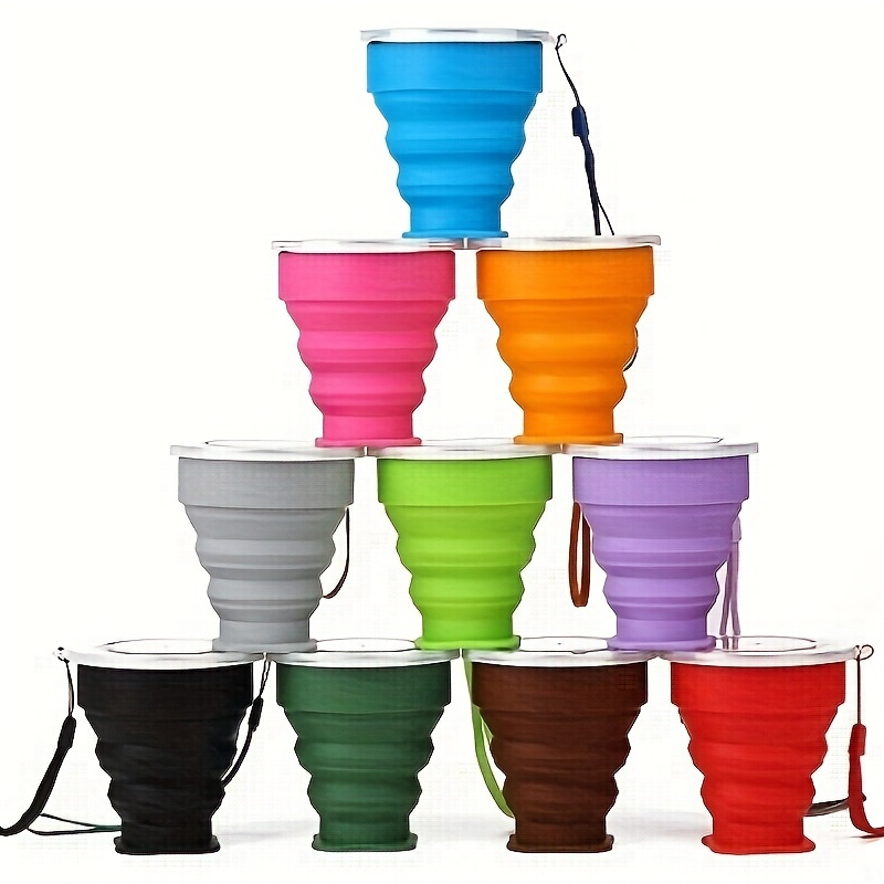 

1pc, Portable Silicone Folding Water Cup, Multifunctional Telescopic Water Cup, Suitable For Outdoor Sports Camping Travel