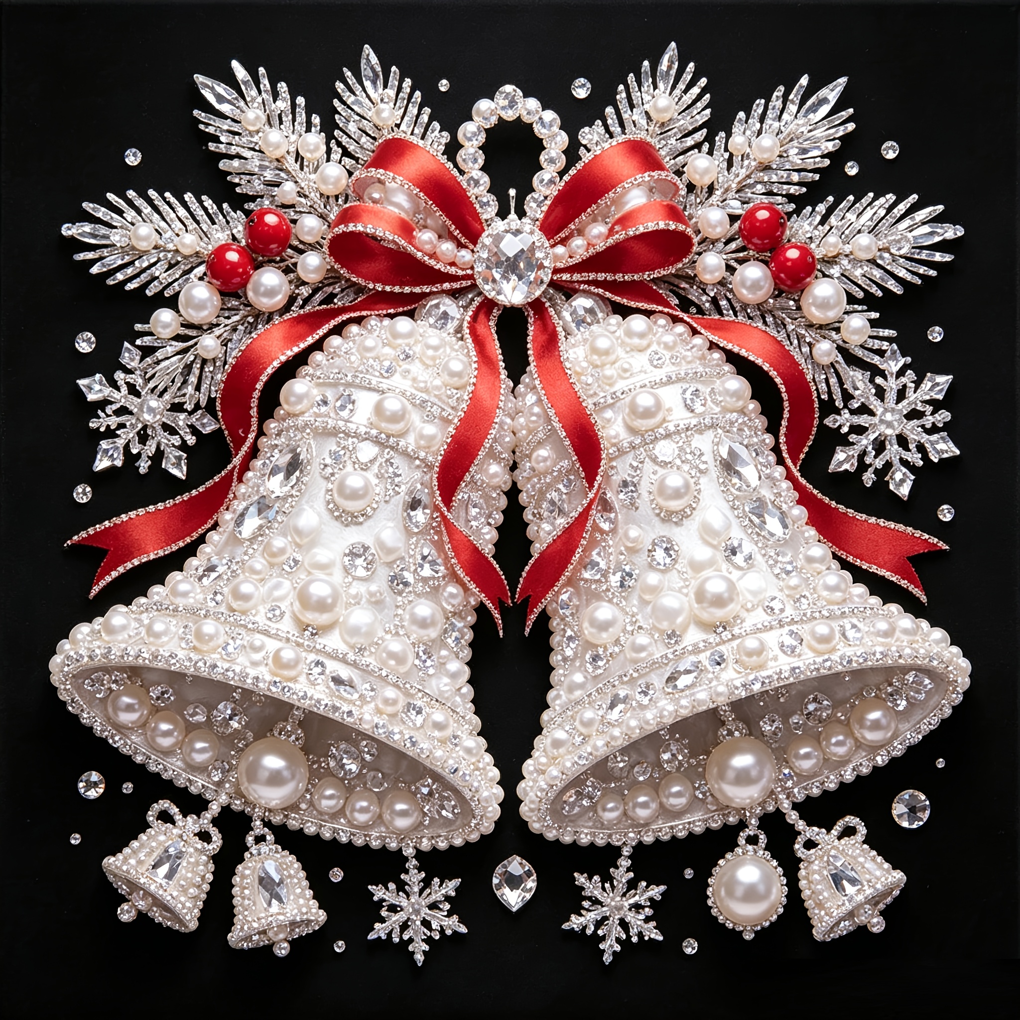 TEMU Autocollant de de d'hiver, Toile décorative de neige du secret de glace et de neige, Bricolage de Noël fait main pour salon, cadre, Peinture