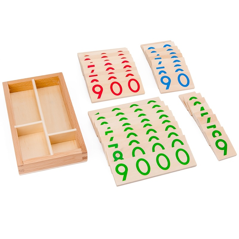 Numbers 1-9999 Learning Wooden Card Children Math Learning Teaching Aid Educational Toys For Kids