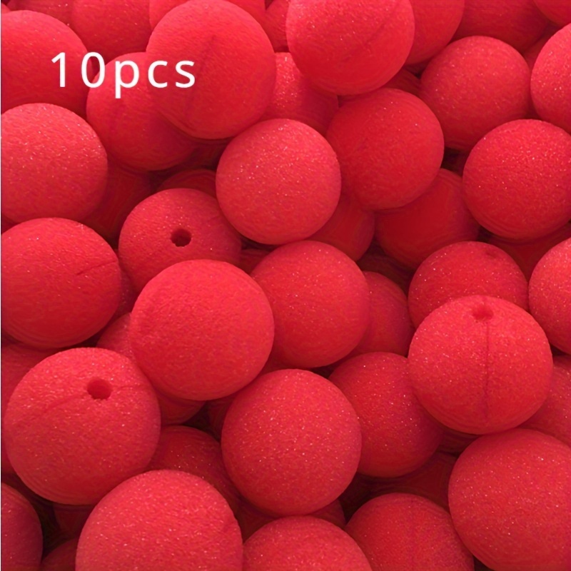 5/10pcs Red And Black Clown Nose Sponge Ball Additions Clown Costume Stage Magic Performance Holiday Costume
