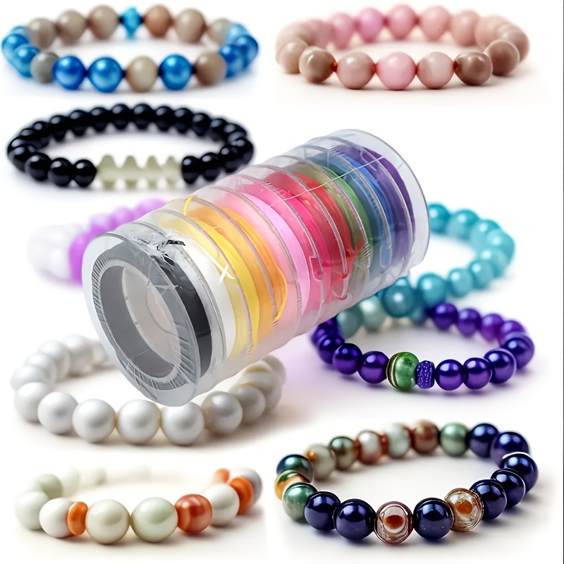 Cordón Elástico Para Pulseras, 0,8 Mm, Hilo De Joyería Transparente, Hilo De Joyería, Hilo De
