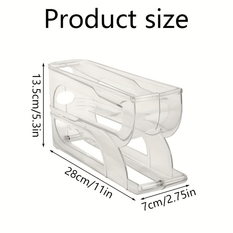 Space-Saving Automatic Egg Dispenser - Large Capacity, Transparent Rolling Egg Holder for Fridge & Kitchen Storage, Container Tray, Cabinet, On The Table