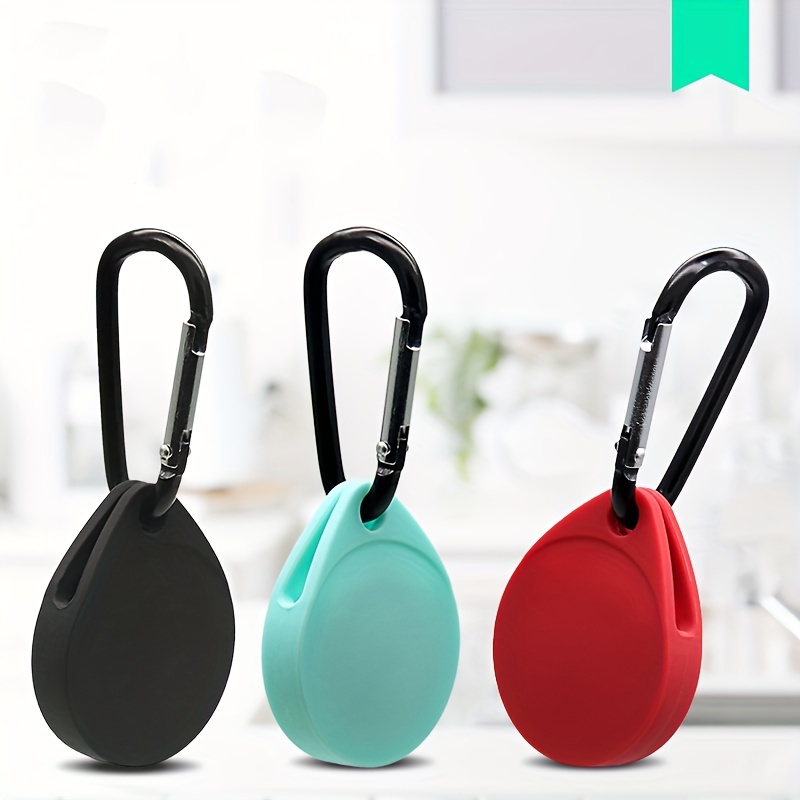 

1-pack Silicone Protective Case For Airtags, Easy Installation, Anti-loss Storage Cover With Durable Carabiner