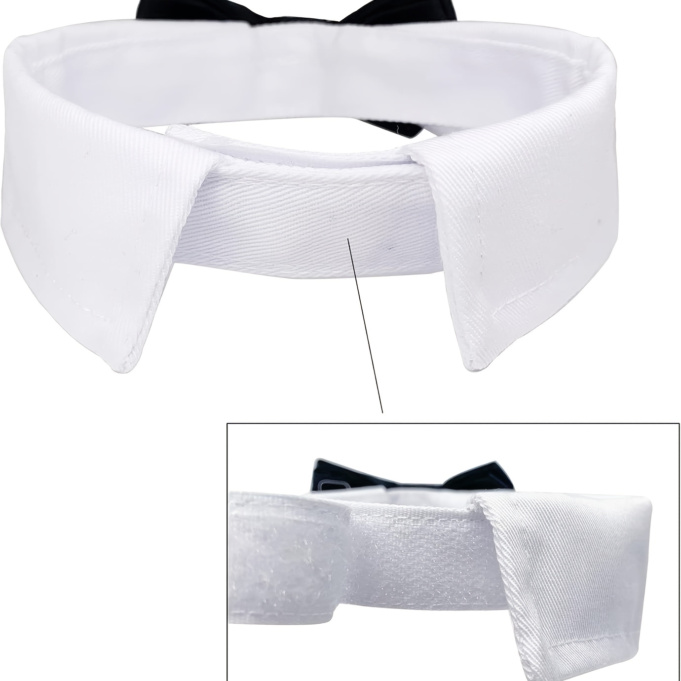     formal necktie bow tie black and white collar for   pet additions for wedding holiday and party gift Product details 3