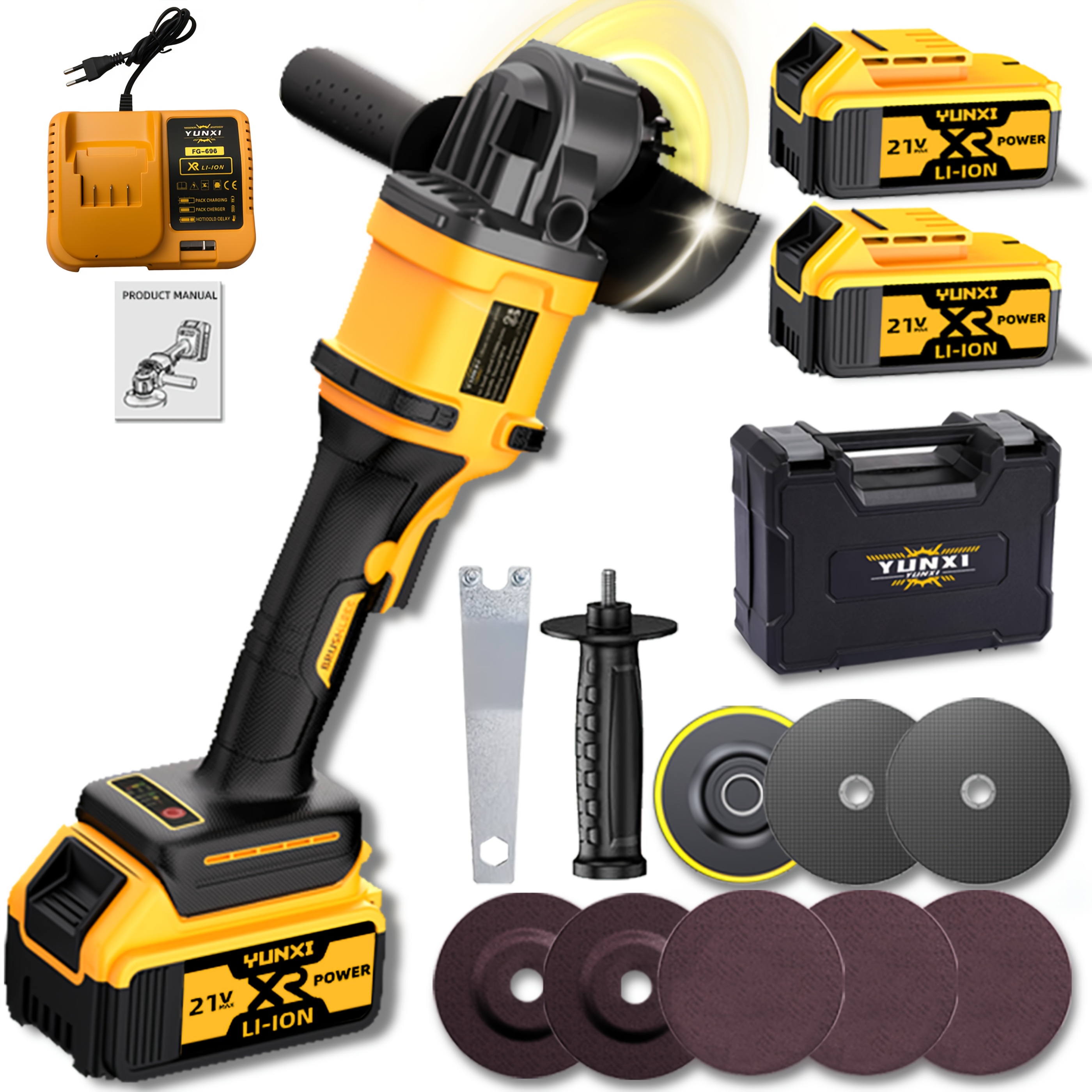 2025 Accu Haakse Slijper & Polijstmachine - Zware Lithium-Ion