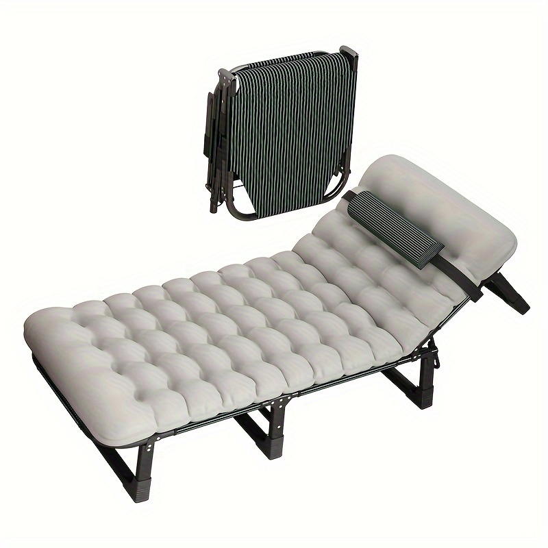 Single Folding Bed Portable Lounger Chair For Lunch Break - Temu France