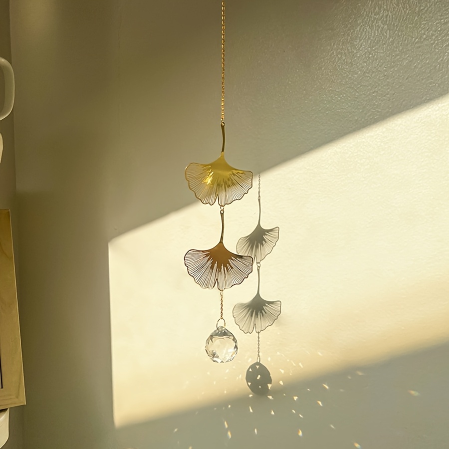 Crystal Ball Pendant Lotus Clover Crystal Craft Sun Catcher Decor Car Hanging Light Gathering Jewelry