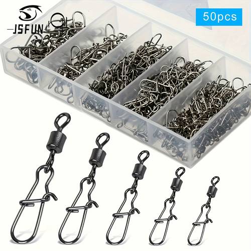 50 100pcs rolling swivel fishing accessories in multiple sizes 4 12 the for fishing performance and