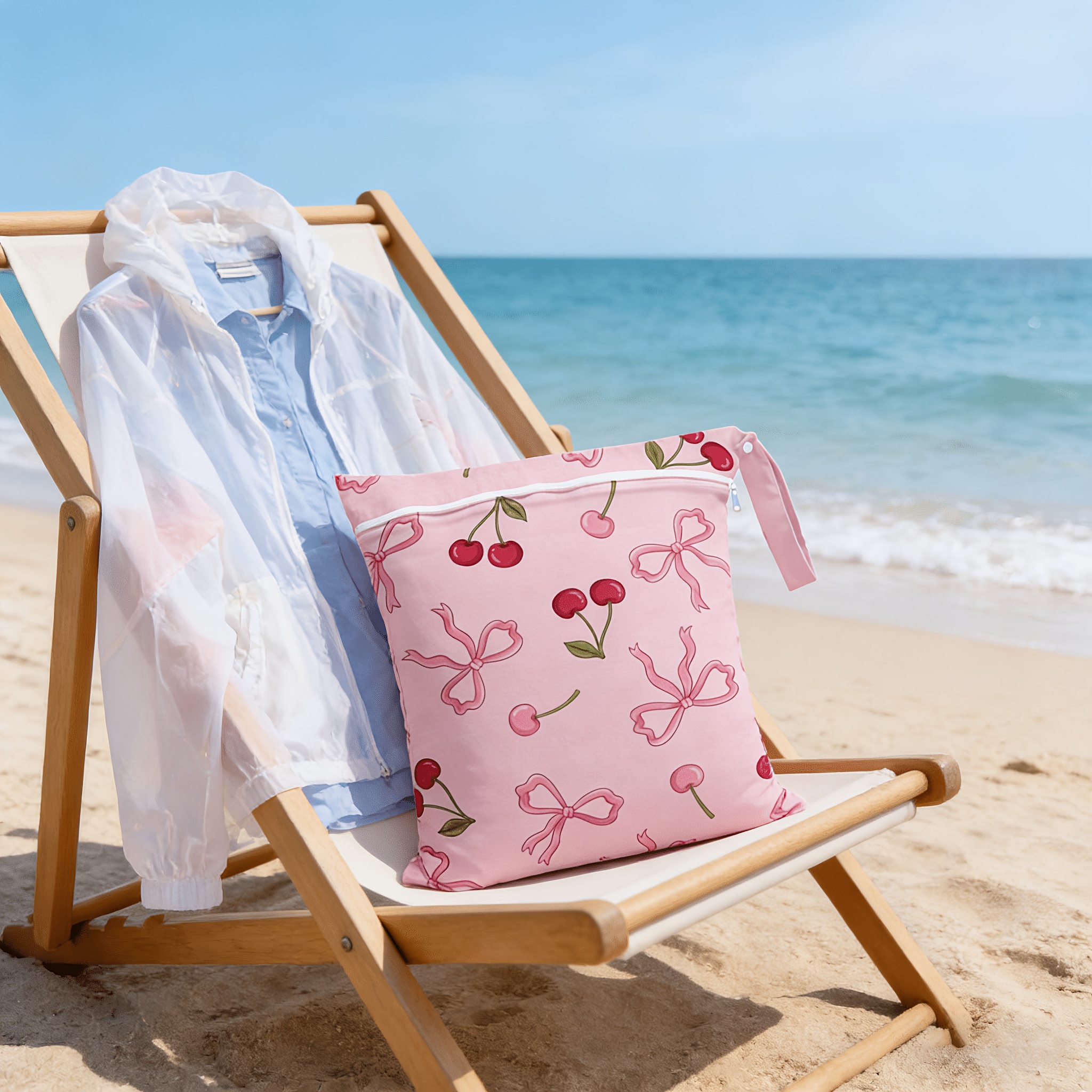 TEMU Large Wet/ Bag Suitable For Travel, Gym, & Yoga - Zippered Wet-dry Storage With Wet/dry Compartments, Large Capacity Suitcase For Bathing Suits,