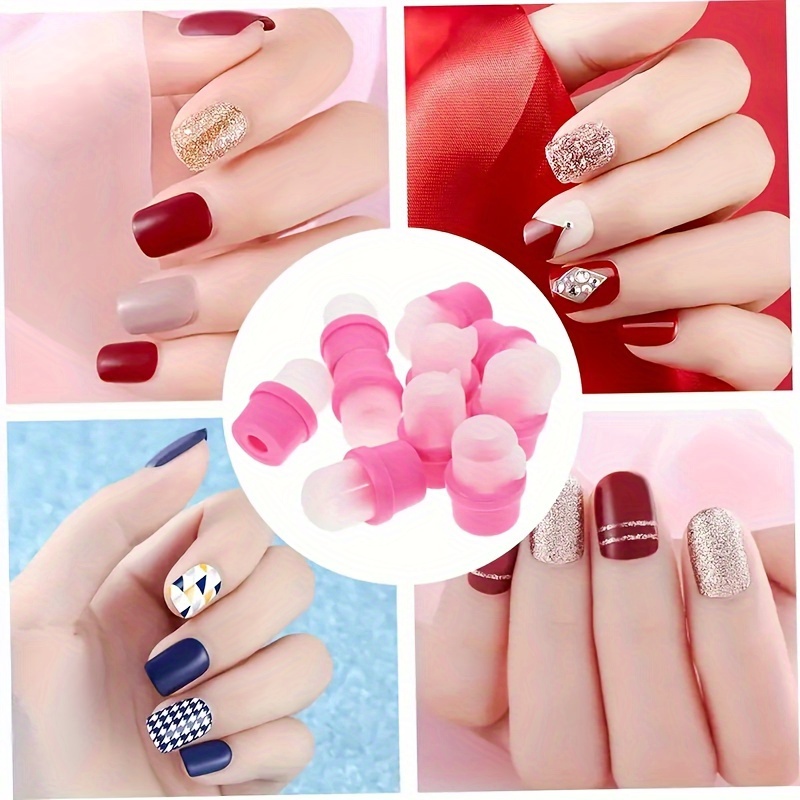 TEMU 10pcs Nail Soak Off Caps For Easy Polish Removal & Dead Skin Exfoliation - Acrylic & Gel Nail, Hand & Foot Care Accessories, Reusable &