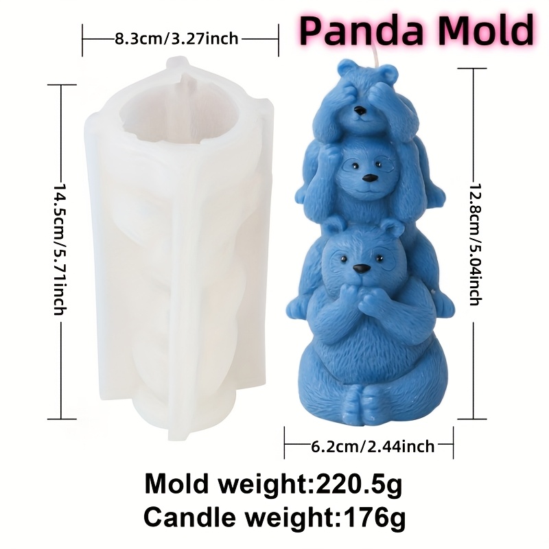 Stampo In Silicone Per Orsetti - 3 Pezzi Per Candele, Resina E Dolci - Fai Da Te